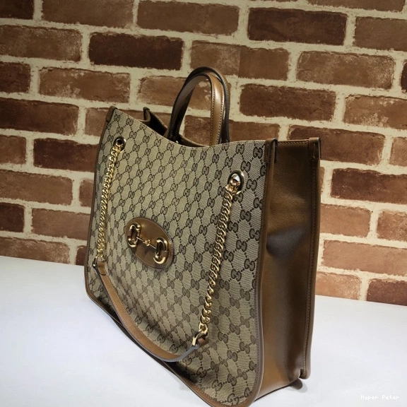 Hyper Peter 1955 GUCCI large Horsebit bag tote 0818